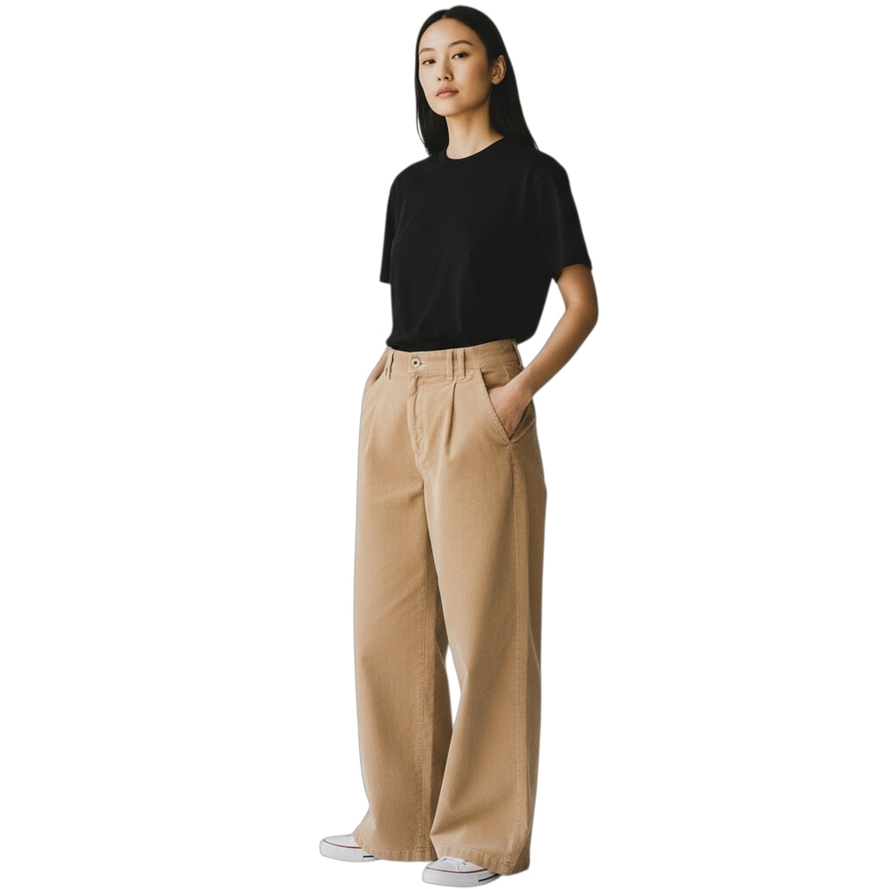 American Eagle Super High Rise Wide Leg Khaki Jeans Size 8 Stretch Preppy Staple